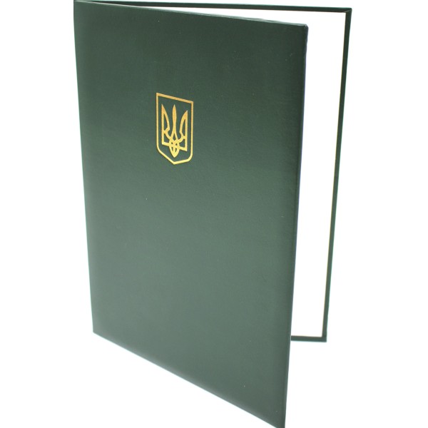 Папка А4 "Герб" з тисн. зелена №СП0076/Вінпап/