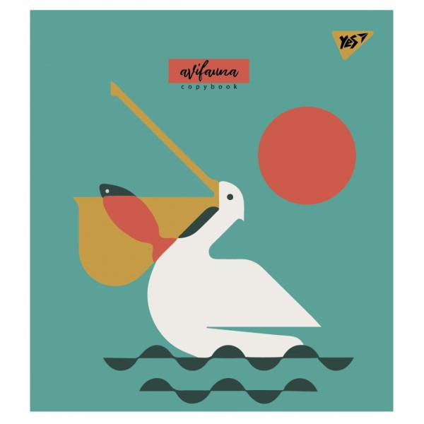 Зошит А5 YES 12арк. лін. мат. ВДЛ+УФ-виб. "Avifauna" №766802(10)(250)