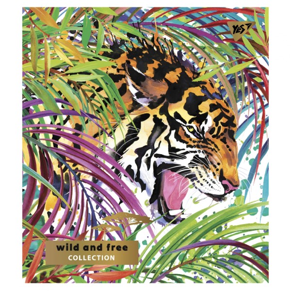 Зошит А5 YES 18арк. кліт. мат. ВДЛ+ УФ-спл+Pantone Gold "Savannah life" №766820(10)(200)