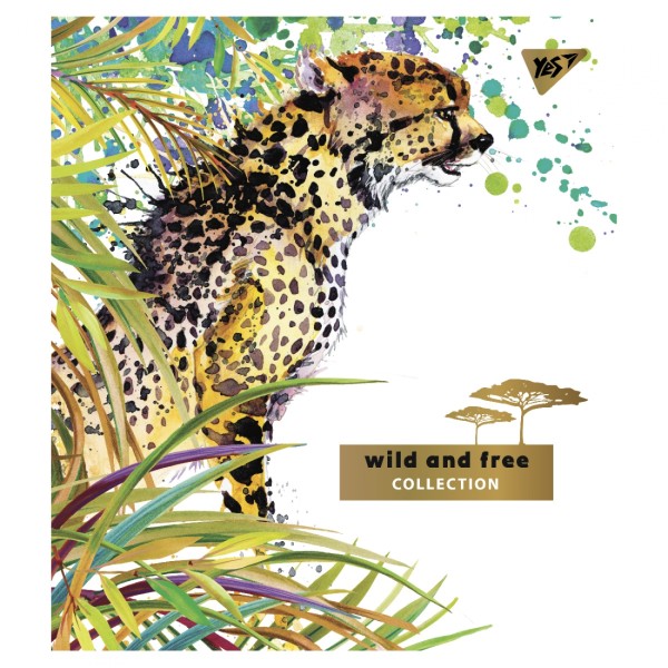 Зошит А5 YES 18арк. кліт. мат. ВДЛ+ УФ-спл+Pantone Gold "Savannah life" №766820(10)(200)