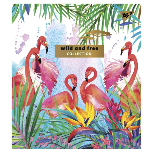 Зошит А5 YES 18арк. кліт. мат. ВДЛ+ УФ-спл+Pantone Gold "Savannah life" №766820(10)(200)