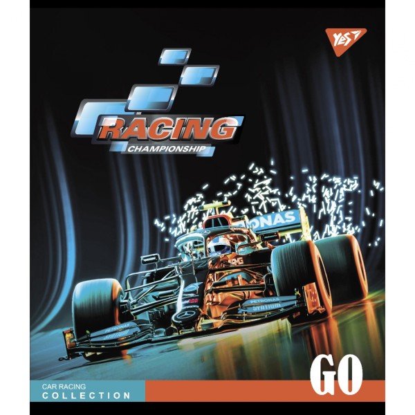 Зошит А5 YES 48арк. кліт. мат. ВДЛ+ УФ-виб+мікроембосінг "Racing championship" №766863(5)(100)