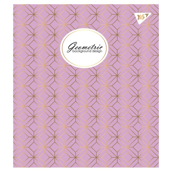 Зошит А5 YES 18арк. кліт. мат. ВДЛ+ УФ-спл+Pantone Gold "Geometric" №766819(10)(200)