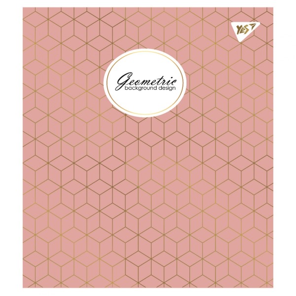 Зошит А5 YES 48арк. кліт. мат. ВДЛ+ УФ-спл+Pantone Gold "Geometric" №766876(5)(100)
