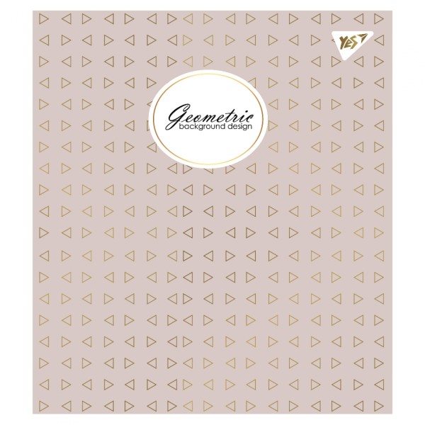 Зошит А5 YES 48арк. кліт. мат. ВДЛ+ УФ-спл+Pantone Gold "Geometric" №766876(5)(100)