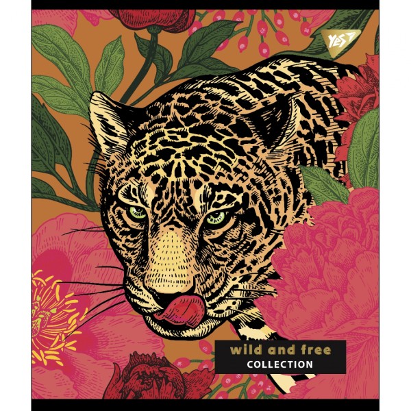 Зошит А5 YES 96арк. кліт. мат. ВДЛ+ УФ-виб+Pantone Gold "Wild and free" №766902(5)(60)