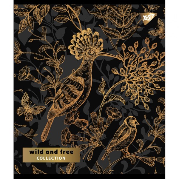 Зошит А5 YES 96арк. кліт. мат. ВДЛ+ УФ-виб+Pantone Gold "Wild and free" №766902(5)(60)