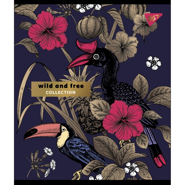 Зошит А5 YES 96арк. кліт. мат. ВДЛ+ УФ-виб+Pantone Gold "Wild and free" №766902(5)(60)