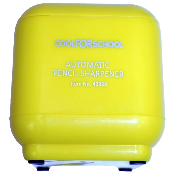 Точилка автомат. "CoolForSchool" №CF40928 жовта на бат.(12)