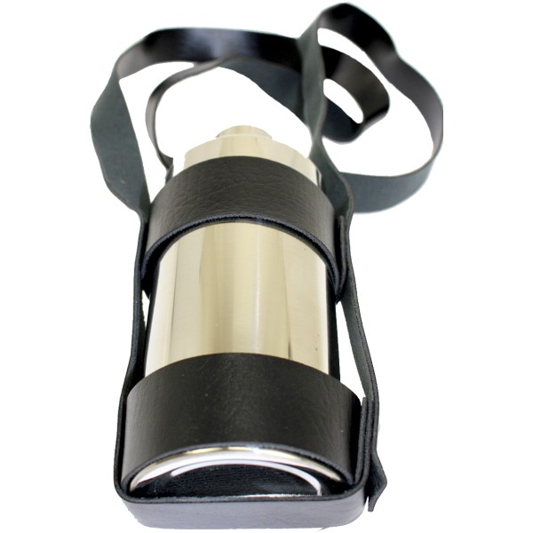 Фляга металева в шкіряному чохлі №AB-2