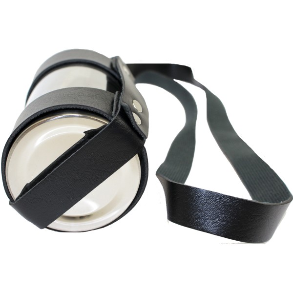 Фляга металева в шкіряному чохлі №AB-2