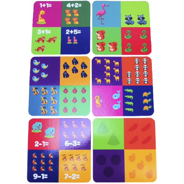 Гра розвиваюча "Вчимося рахувати" з пластиковими картками №VT1302-29(18)