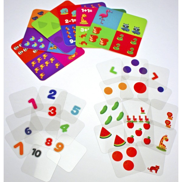 Гра розвиваюча "Вчимося рахувати" з пластиковими картками №VT1302-29(18)