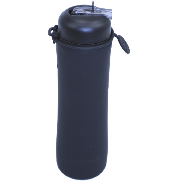 Пляшка для води силікон. Pump 600мл чорна №Z14641