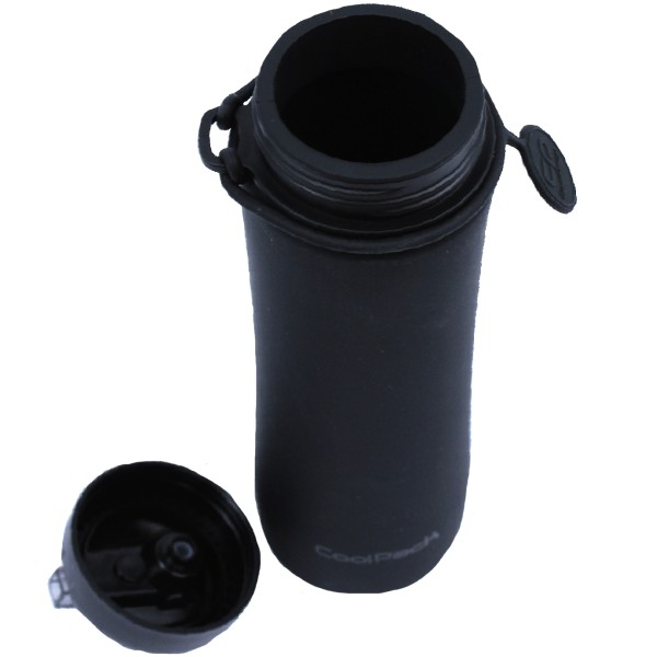 Пляшка для води силікон. Pump 600мл чорна №Z14641