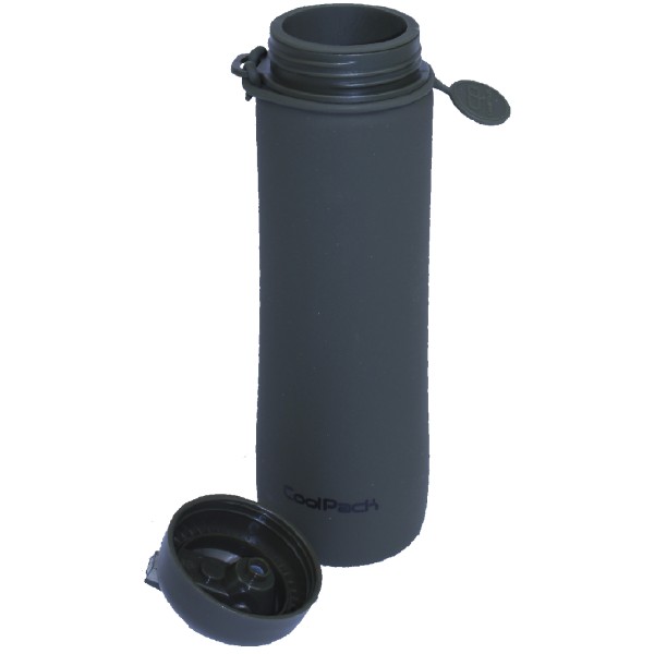 Пляшка для води силікон. Pump 600мл оливкова №Z14640