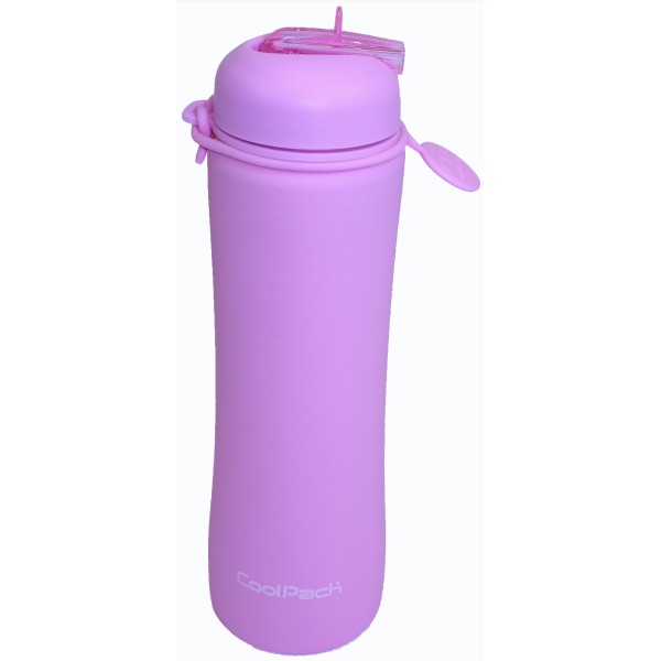 Пляшка для води силікон. Pump 600мл пудрово-рожевий №Z14647