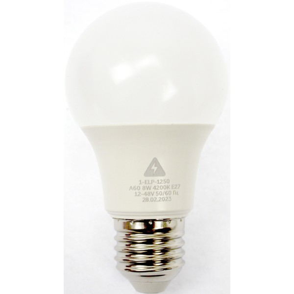 Лампа "Etron Light Power" LED 1-ELP-1250 8Вт 12-48V 4000K Е27(10)