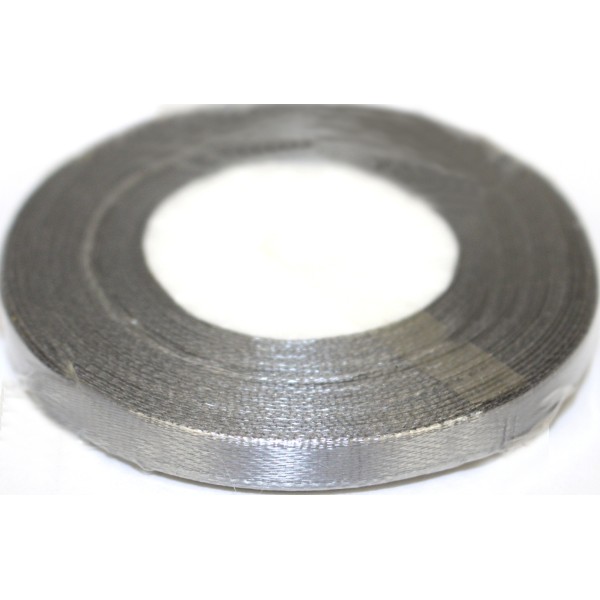 Стрічка атлас 0,5см/22м (сіра)(10)