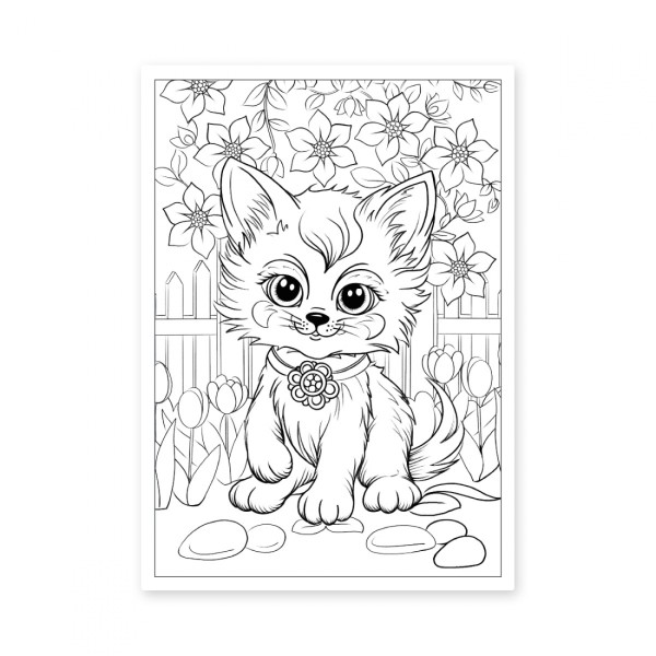 Розмальовка А4 "Кошенята" 12стор. №743042/1В/(100)