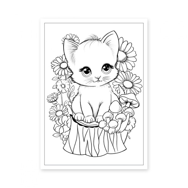 Розмальовка А4 "Кошенята" 12стор. №743042/1В/(100)