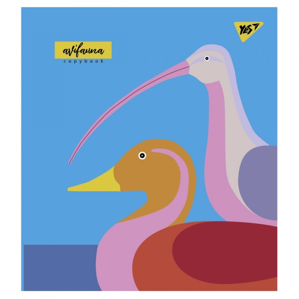 Зошит А5 YES 12арк. кліт. мат. ВДЛ+ УФ-виб "Avifauna" №766791(10)(250)