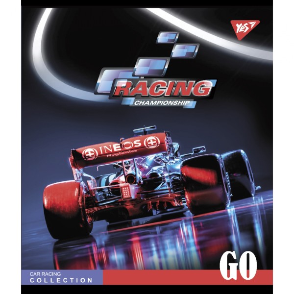 Зошит А5 YES 96арк. лін. мат. ВДЛ+УФ-виб.+мікроембосінг "Racing championship" №766906(5)(60)