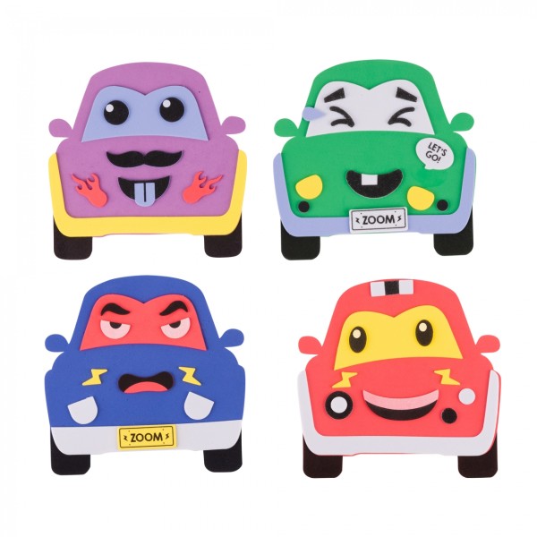 Набір для творч. "1В" "Машинки" аплікація з фоамірану ЕВА №954590(24)