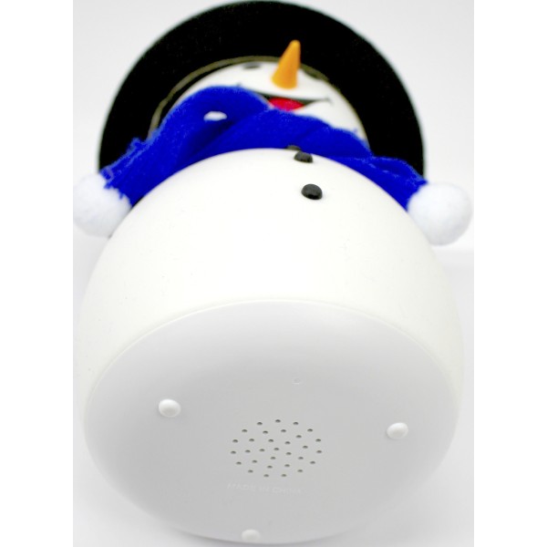 Світильник силіконовий на акум. Сніговик мульті RGB USB синій №1863-52