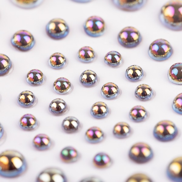 Набір перлин самокл. "Santi" бронз.-райдужн. (50шт) №742974(10)