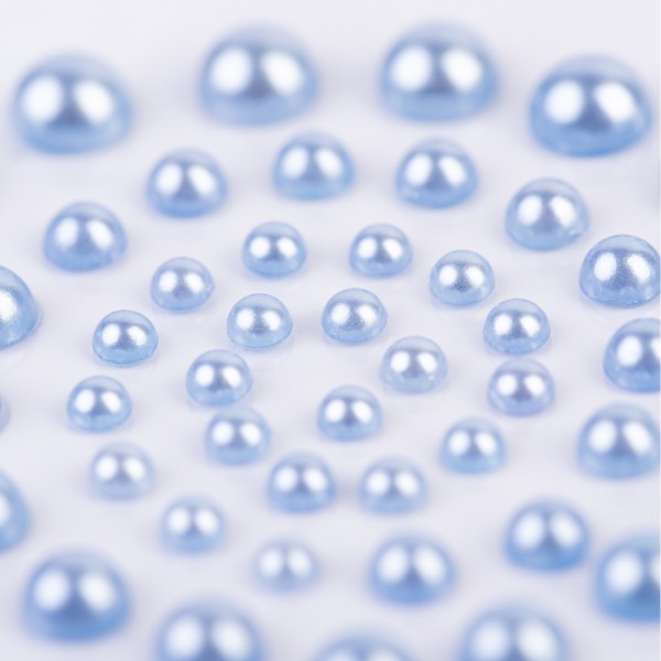 Набір перлин самокл. "Santi" сір.-блакитн. (50шт) №742978(10)
