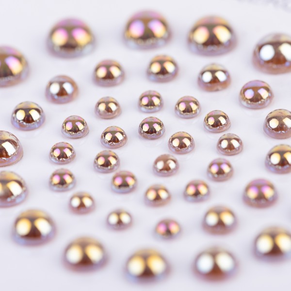 Набір перлин самокл. "Santi" шампань райдужн. (50шт) №742973(10)