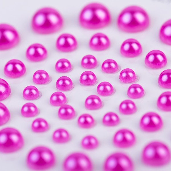 Набір перлин самокл. "Santi" яскраво-рожев. (50шт) №742980(10)