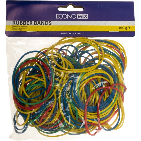 Резинка для грошей Economix 100г асорті (20) E41506