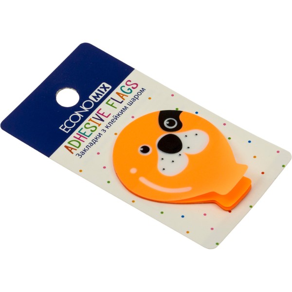 Стікери-закладки пластикові Economix Fun balloons 40 х50 мм 20 шт асорті (48) №E20967-03