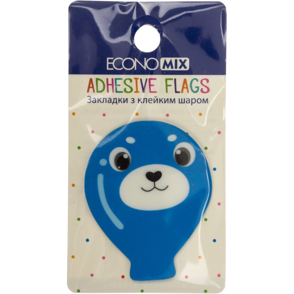 Стікери-закладки пластикові Economix Fun balloons 40 х50 мм 20 шт асорті (48) №E20967-04