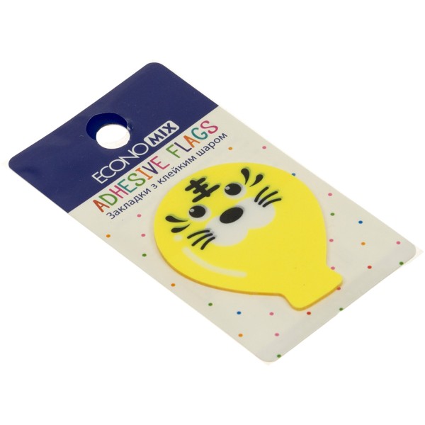 Стікери-закладки пласт. "Economix" Fun balloons 40х50мм 20шт асорті №E20967-01(48)