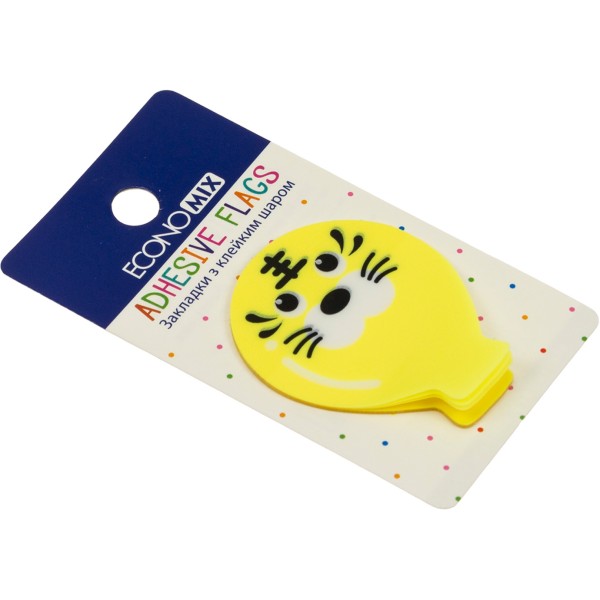 Стікери-закладки пласт. "Economix" Fun balloons 40х50мм 20шт асорті №E20967-01(48)