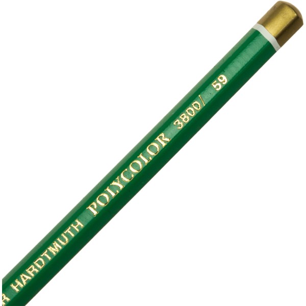 Олівець кольоровий Koh-i-noor Polycolor художній grass green/трав'яний зелений (12) №3800/59  