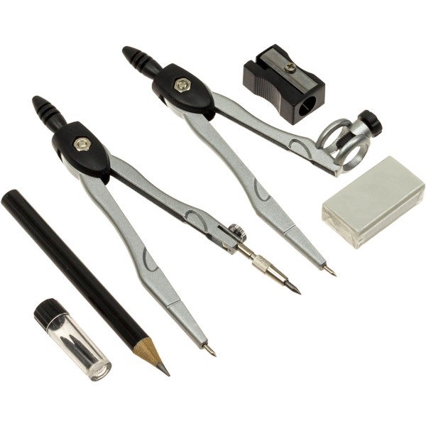 Готовальня "Economix/Maxi" 8предм.,чорна,у футлярі №E81426/MX81426(12)(96)