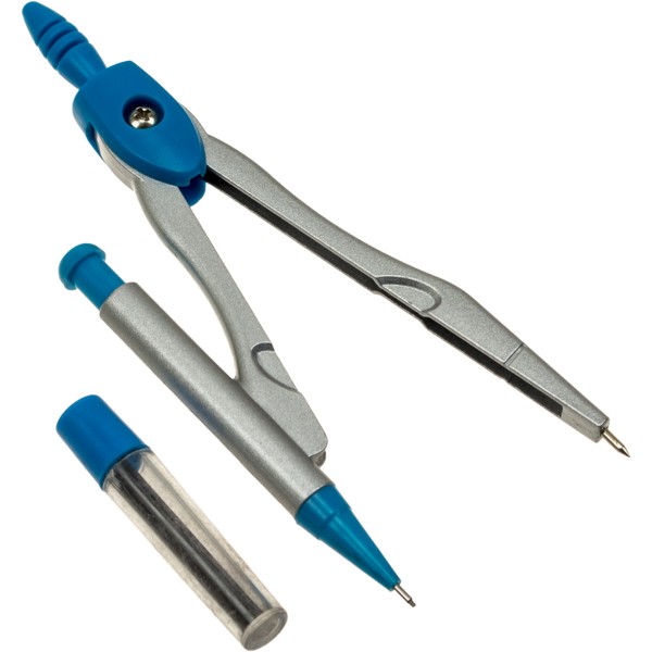 Циркуль "Economix" +грифелі,синій,у футлярі №E81460(12)(288)