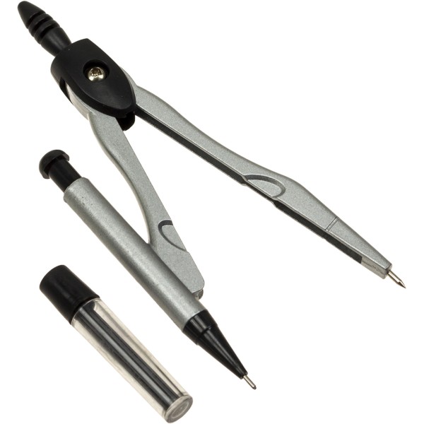 Циркуль "Economix/Maxi" +грифелі,чорний,у футлярі №E81462/MX81462(12)(288)