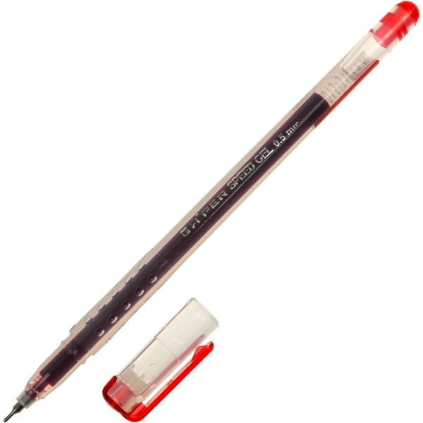 Ручка гел. "Hiper" №HG-911 Hiper Speed 3км 0,5мм червона(10)(250)(2500)