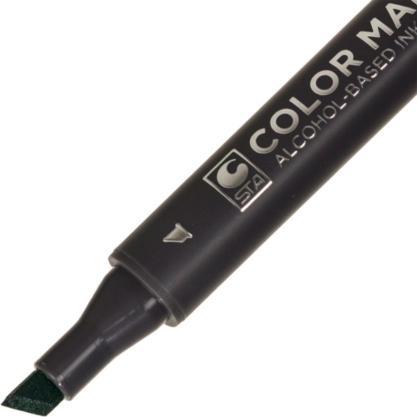 Маркер худож. двостор. "STA" №3202-54 вірідіан(6)