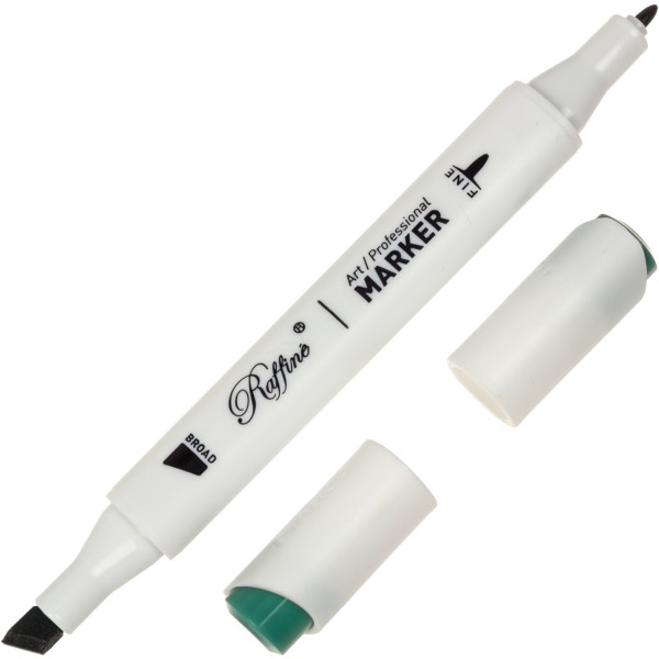 Маркер-скетч двусторонний Marco Dark green (6) №7800-6CD / B945