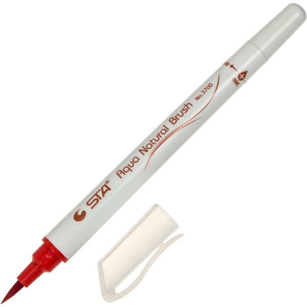 Маркер-пензлик аквар. "STA" №STA3700-14 глибокий червоний