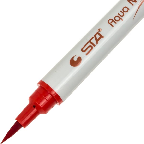 Маркер-пензлик аквар. "STA" №STA3700-14 глибокий червоний