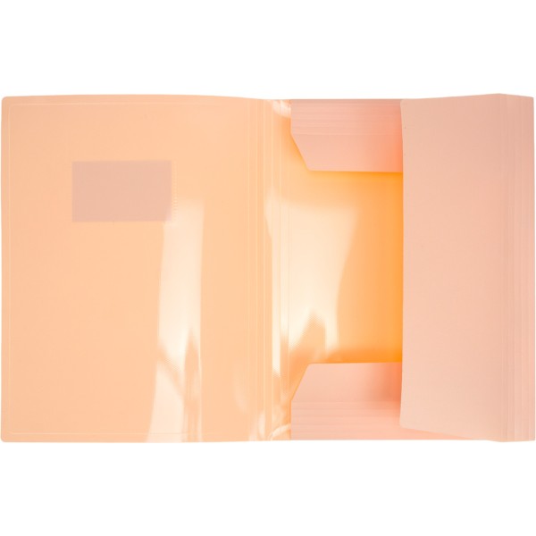 Папка "Optima" №O35699-86 А4 на рез. пласт. з карманом,персикова(25)