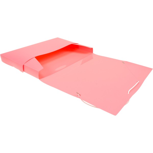 Папка-бокс "Optima" №O35616-89 А4 30мм пласт. на рез. пастельна рожева(1)(20)