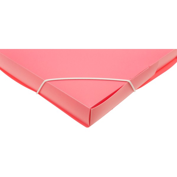 Папка-бокс "Optima" №O35616-89 А4 30мм пласт. на рез. пастельна рожева(1)(20)